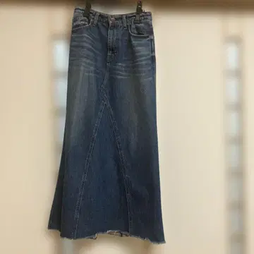 플라주 plage 주문 데님 롱 스커트 슬릿 하이 웨스트