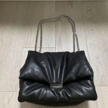 H&M 블랙 가죽 2way 숄더백 체인 스트랩 y2k