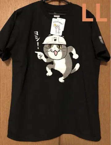 일하는 고양이 티셔츠 현장 고양이 요시! 남성용 L 사이즈 새상품