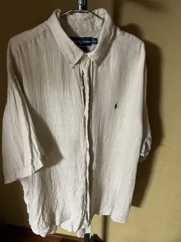 90s RALPH LAUREN 랄프 린넨 버튼 다운 셔츠 XL