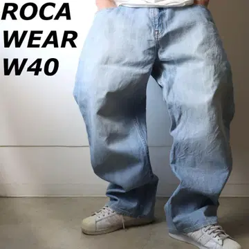 ROCAWEAR 로카웨어 데님 디자인 자수 로고 W40