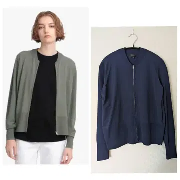 새상품급 Theory COMPACT CREPE 워셔블 블루종 네이비
