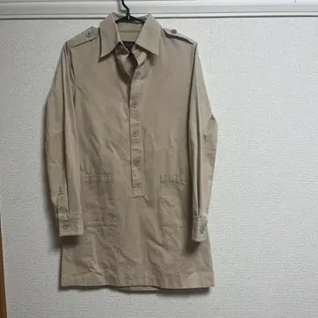 아페쎄(A.P.C.) 베이지 밀리터리 스타일 버튼 미니 원피스