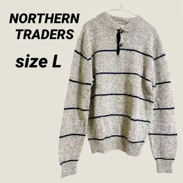NORTHERN TRADERS 스트라이프 니트 스웨터 L