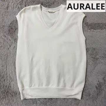 오라리 V넥 니트 베스트 화이트 1
