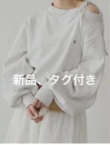 어깨 리본 원숄더 루즈 맨투맨 Chico