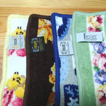 새상품급 중고품 FEILER 타월 손수건 4장 세트