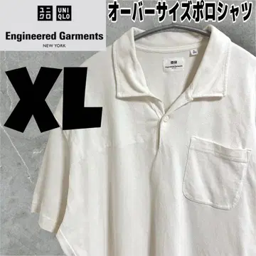 유니클로 엔지니어드 가먼츠 오버 사이즈 피케 셔츠 XL 화이트