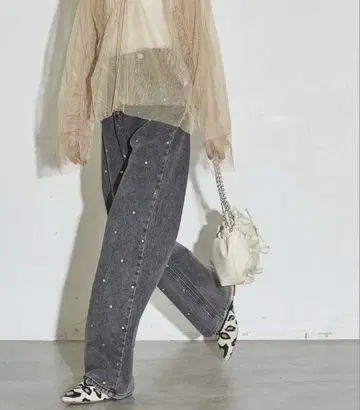 THE YOn 큐빅 데님 팬츠