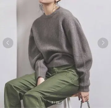 UNITED ARROWS 퍼프 슬리브 니트 그레이