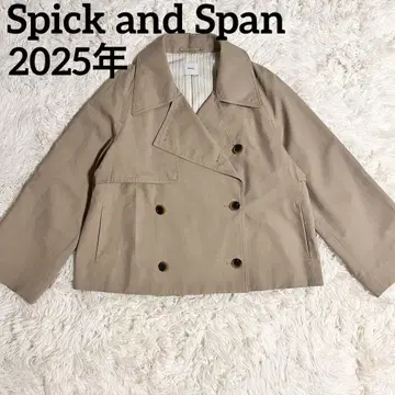 컨디션 최상] 2025년 스픽 앤 스팬 소프트 트윌 숏 트렌치코트