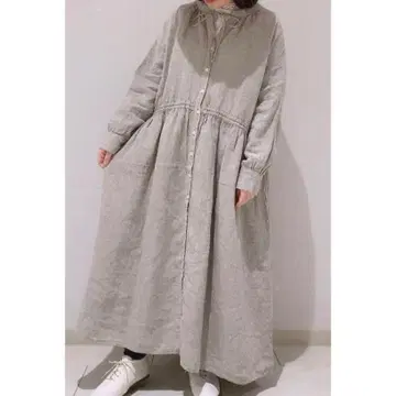 사만사 모스모스 KLASIKINE 리투아니아 린넨 앞뒤 원피스