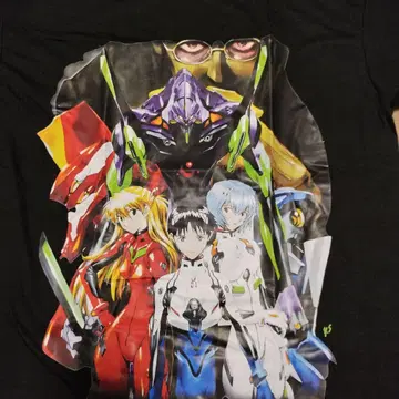 528 EVANGELION 블랙 Eva 창간호 아스카 티셔츠