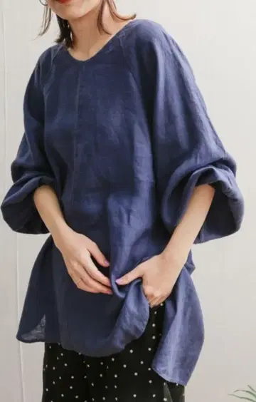 어반 리서치 도어스 린넨 V넥 튜닉 블라우스