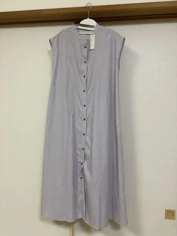 밴드 카라 셔츠 원피스