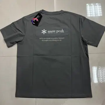 미사용 새상품 스노우피크 한국 한정판 반팔 티셔츠 그레이 2XL