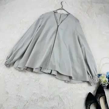 passione 파시오네 백 리본 턱 긴팔 블라우스 자켓