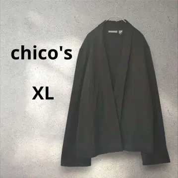 chico's 노카라 자켓 니트 가디건 XL 블랙