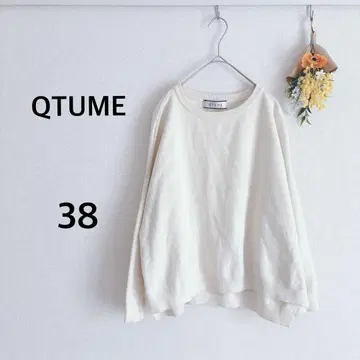쿠쿰 QTUME 풀오버 맨투맨 스웨터 아이보리 38