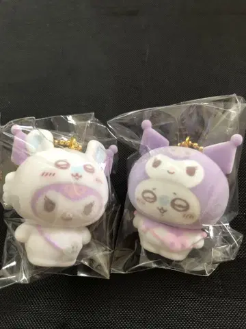 산리오 치이카와 (먼작귀) 시크릿 플로키 마스코트 참 쿠로미 모몽가