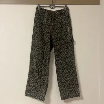 레오파드 더블 무릎 팬츠