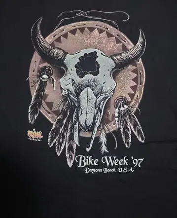 Bike Week '97 티셔츠 Daytona Beach 데드스탁