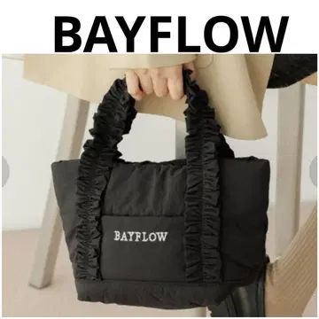 BAYFLOW [장지갑도 수납 가능한 사이즈] 프릴 로고 토트 S