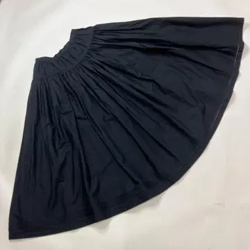 카네코 이사오 블랙 핀턱 사용 면 브로드 스커트