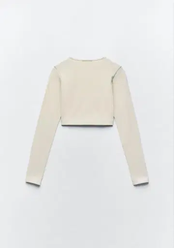 ZARA SEAMLESS 리브 페이디드 크롭 상의