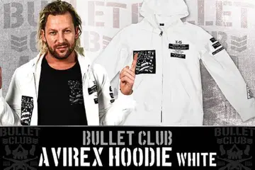 BULLET CLUB 아비렉스 후드 티 화이트 2XL