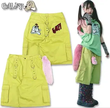 GALFY GALFY 사이버 강아지 레이브 기어 하프 팬츠 XL 얌키