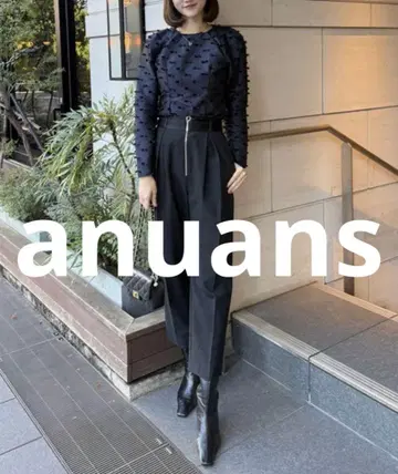 거의 미사용 anuans 슬랙스 MEDIUM 블랙 여성용
