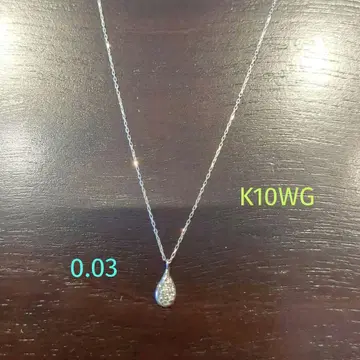 K10WG 다이아몬드 0.03ct 목걸이