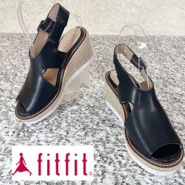 24SS fitfit 하이 웨지 홀드 샌들 에스파드리유 블랙 23