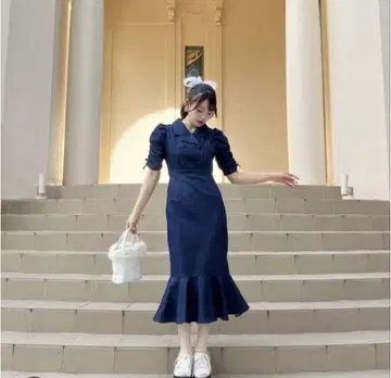 evelyn 오픈 카라 머메이드 op