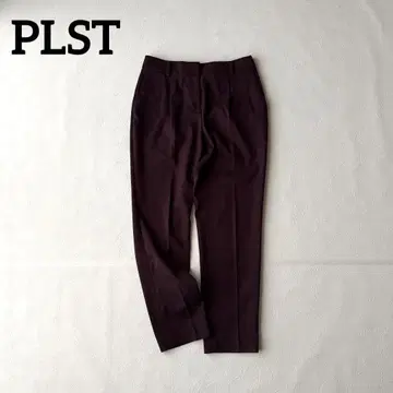 플라스테 PLST 컴포트 럭스 테이퍼드 팬츠 와인 S 사이즈