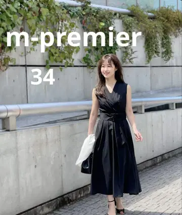 M-PREMIER 허리 벨트 카슈쿨 원피스 34
