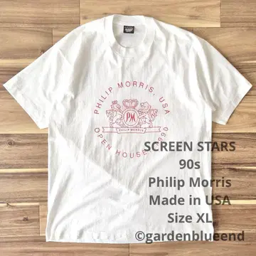 SCREEN STARS 90s Philip Morris 프린트 티셔츠