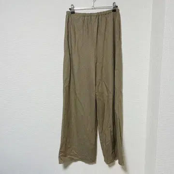 체크 무늬 베이지 와이드 팬츠 size36 GALERIE VIE