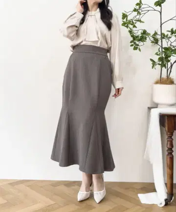더블 포켓 머메이드 스커트
