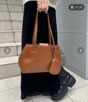 loti * 파우치 핸드백 브라운