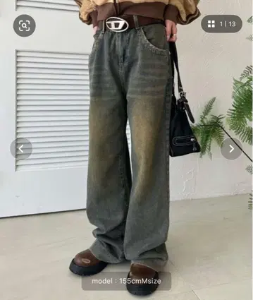 sedacle 빈티지 라이크 워싱 와이드 데님