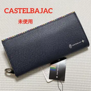 미사용 CASTELBAJAC 까스텔바작 가죽 라운드 지퍼 장지갑 네이비