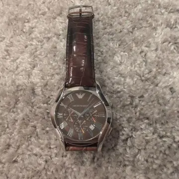 Armani 아날로그 손목시계 브라운