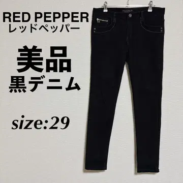 RED PEPPER 레드 페퍼 블랙 데님 스키니 데님 데님 팬츠
