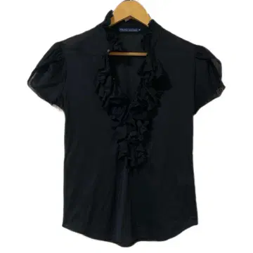 RALPH LAUREN 랄프 로렌 프릴 반팔 셔츠 스탠드 카라 M