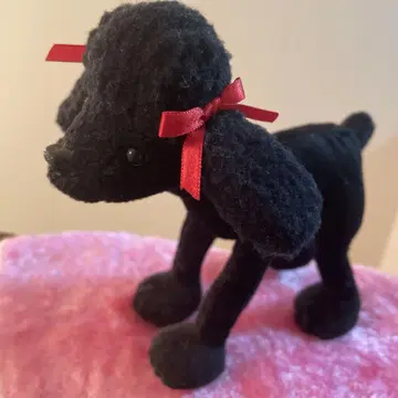 블랙 푸들 봉제 인형
