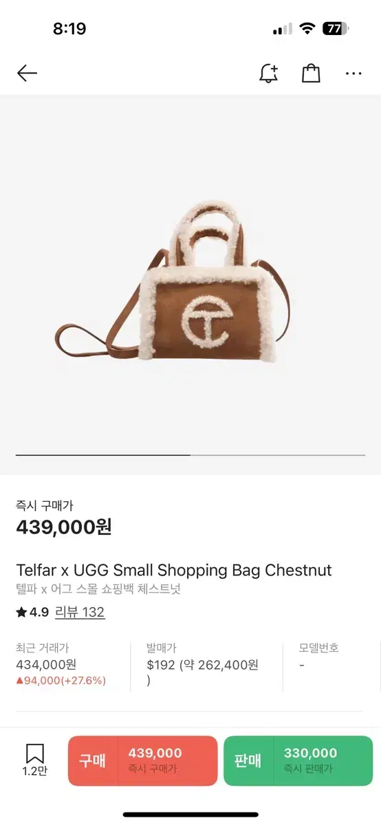 Ugg Telfar Small Shopping Bag Tote Bag Crossbody Bag