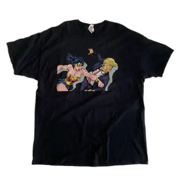 00s 캐릭터 패러디 티셔츠 2XL 블랙 90s 구제 의류 카드놀이