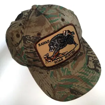 90s NISSUN Hawaii Boar Hunting 캡 카모플라쥬